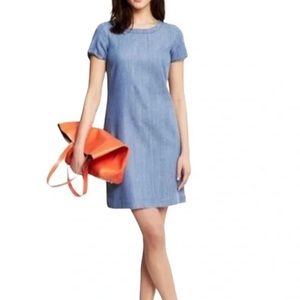 Banana Republic chambray soft shift dress fitted size 6